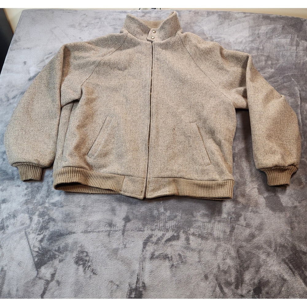 Pendleton Country Traditionals Jacket Mens XL Brown Virgin‎ Wool Made In USA VTG